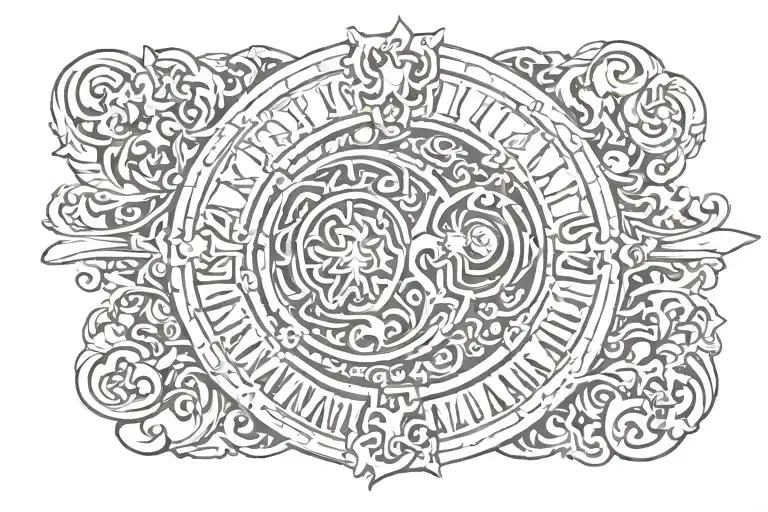 Roman tattoo design idea