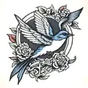swallow tattoo for a sailor tattoo design idea