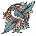 swallow tattoo for a sailor tattoo design idea