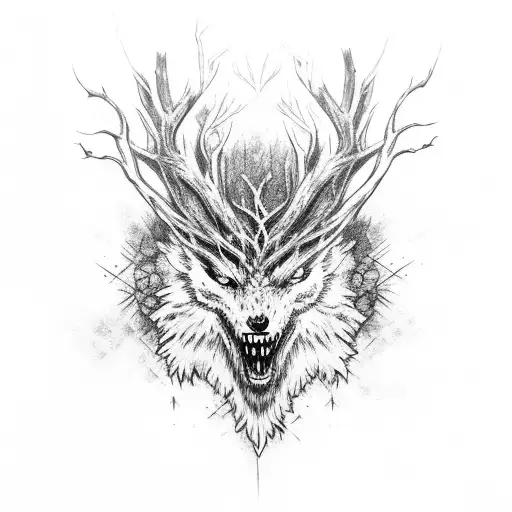leshen the witcher tattoo design idea
