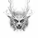 leshen the witcher tattoo design idea