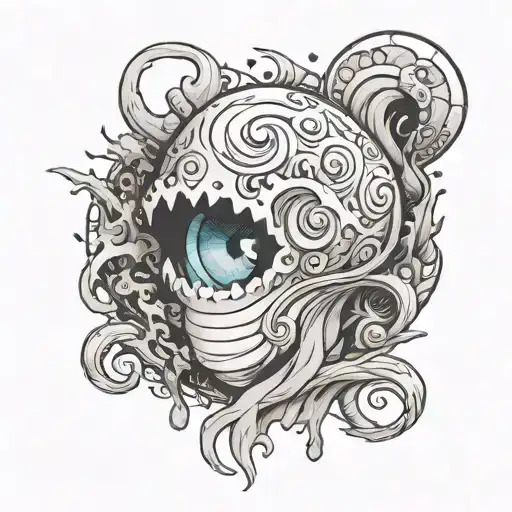 ghost in the sea shell tattoo design idea