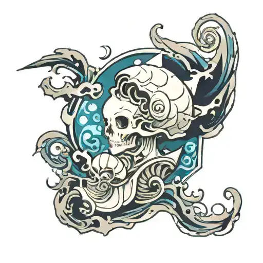 ghost in the sea shell tattoo design idea