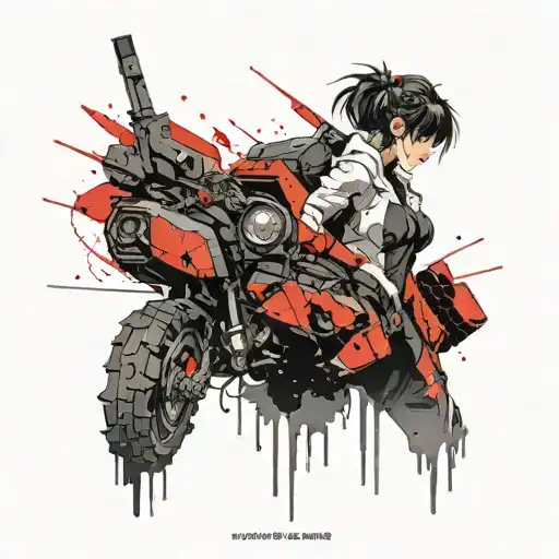 ghost in the shell literal tattoo design idea