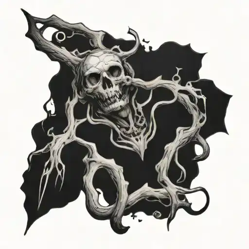 buried alive tattoo design idea