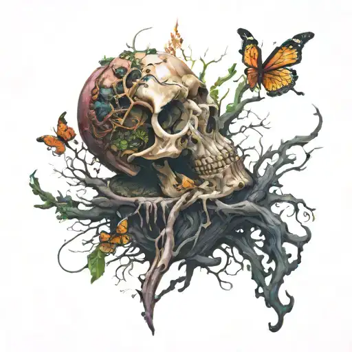 buried alive tattoo design idea