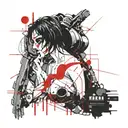 ghost coming out of shell tattoo design idea