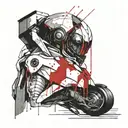 ghost coming out of shell tattoo design idea