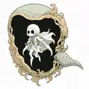 pale ghost in the sea shell tattoo design idea