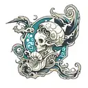 ghost in the sea shell tattoo design idea