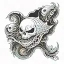 ghost in the sea shell tattoo design idea