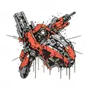 ghost in the shell literal tattoo design idea