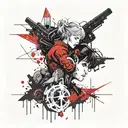 ghost in the shell tattoo design idea