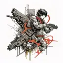 ghost in the shell tattoo design idea