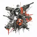 ghost in the shell tattoo design idea