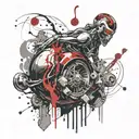 ghost coming out of shell tattoo design idea