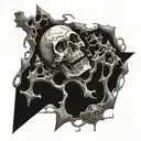 buried alive tattoo design idea