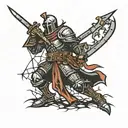 crusader from the darkest dungeon tattoo design idea