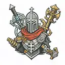 crusader from the darkest dungeon tattoo design idea