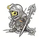 crusader from the darkest dungeon tattoo design idea