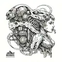 ghost in the shell tattoo design idea