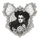 pale ghost in the sea shell tattoo design idea