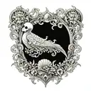 pale ghost in the sea shell tattoo design idea