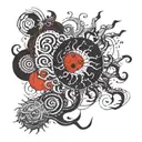 lovecraftian eldritch sun tattoo design idea