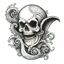 pale ghost in the sea shell tattoo design idea