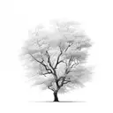 a tree thats half dead half alive tattoo design idea