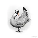 ugly duckling tattoo design idea
