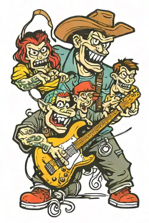 underground band tattoo design idea