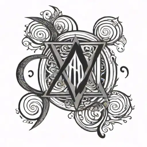 yhwh Hebrew tattoo design idea