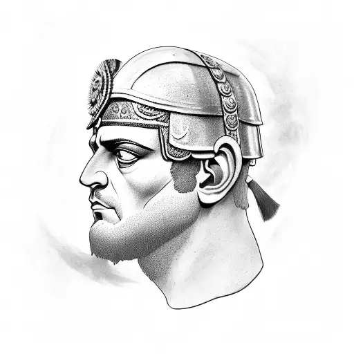 forearm tattoo showing Roman empire centurion approaching battle arena of Coloseum which is turning into binary string o tattoo design idea