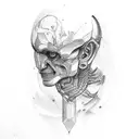 The Thinker tattoo design idea