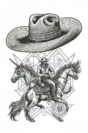 western cowboy tattoo design idea