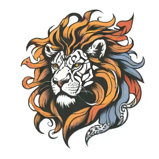 scottish lion tattoo design idea