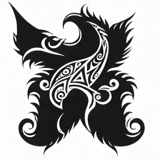 tribal tattoo design for right pectoral and shoulder sleeve. The design should relay family, strength, bravery, tattoo design idea