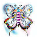 Butterfly tattoo design idea