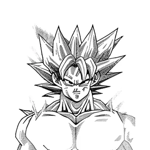 Goku Super Saiyan Pain tattoo design idea