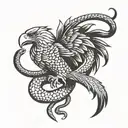 eagle and snake coiled tattoo design idea