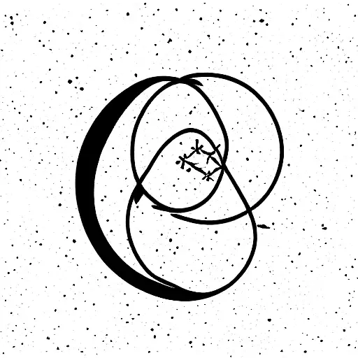 golden ratio with writing "per aspera ad astra" tattoo design idea