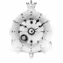 grandfather clock as a king chess piece tattoo design idea