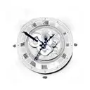 grandfather clock as a king chess piece tattoo design idea