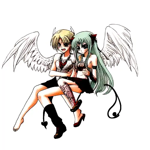 Anime Girl Angel 33 Background, Anime Angel and Devil HD wallpaper | Pxfuel