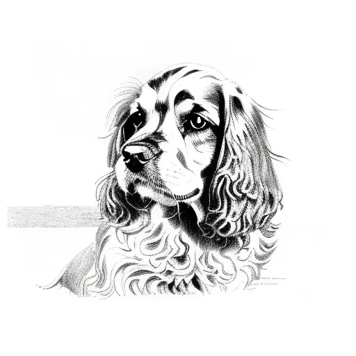 cocker spaniel tattoo design idea