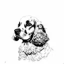 cocker spaniel tattoo design idea