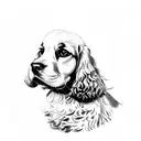 cocker spaniel tattoo design idea