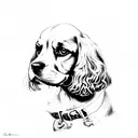 cocker spaniel tattoo design idea