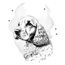 cocker spaniel tattoo design idea